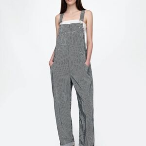 Loose Light Blue Denim Overalls